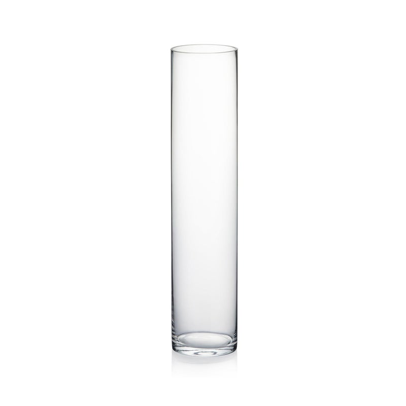WGVI Quality Thick Weighted Tall Clear Cylinder Glass Vases, 4" W x 18" H, Flower Arrangement Floating Candle Holders Wedding Centerpieces Event Floral Container Artistic Display Home Decor, 1 Piece - Image 1